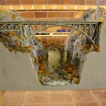 Brücke und Wasserfall sind eine oft zu findende Kombination